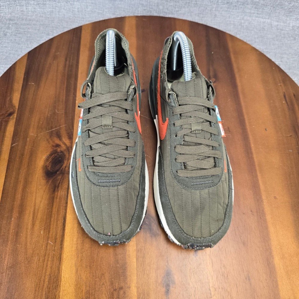 Nike Waffle One SE Toasty Oil Green Team Orange DC8890-200 Mens Size 6 Sneaker - Picture 4 of 13